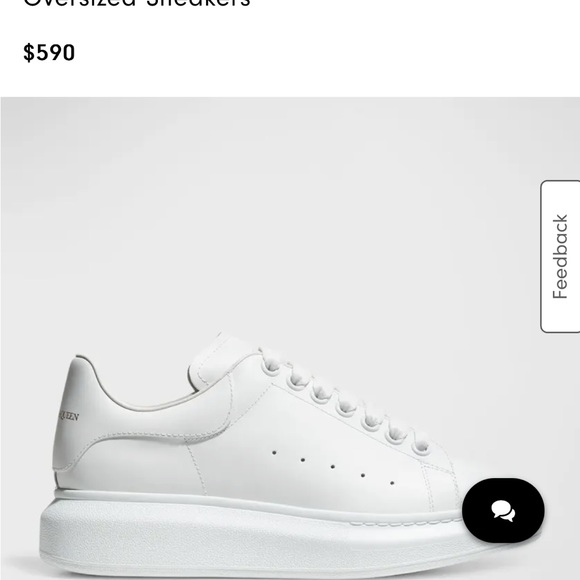 Alexander McQueen pelle sneakers. Worn twice and in excellent condition sz 37.5 - Picture 4 of 8